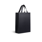 Saco papel premium com acabamento mate e asas de tecido resistente 7kg cor preto