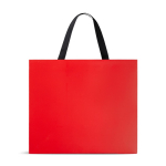 Saco de papel premium mate com fole e asas de tecido resistente 9kg cor vermelho