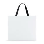 Saco de papel premium mate com fole e asas de tecido resistente 9kg cor branco