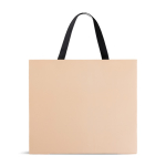 Saco de papel premium mate com fole e asas de tecido resistente 9kg cor bege