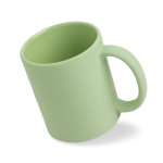 Caneca de cerâmica mate para sublimação com interior brilhante 325 ml cor verde menta