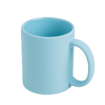 Caneca de cerâmica mate para sublimação com interior brilhante 325 ml cor azul-claro