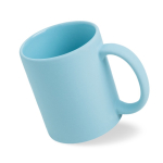 Caneca de cerâmica mate para sublimação com interior brilhante 325 ml cor azul-claro