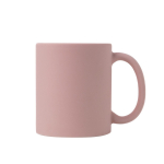 Caneca de cerâmica mate para sublimação com interior brilhante 325 ml cor cor-de-rosa claro