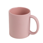 Caneca de cerâmica mate para sublimação com interior brilhante 325 ml cor cor-de-rosa claro