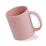 Caneca de cerâmica mate para sublimação com interior brilhante 325 ml cor cor-de-rosa claro