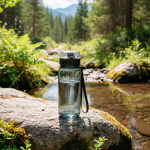 Garrafa reutilizável 700 ml com tampa flip-top e fecho anti-gotejamento