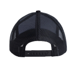 Boné trucker de 5 painéis com fecho snapback e pala curva 250 g/m2 cor preto