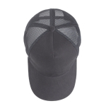 Boné trucker de 5 painéis com fecho snapback e pala curva 250 g/m2 cor cinzento-escuro