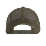 Boné trucker de 5 painéis com fecho snapback e pala curva 250 g/m2 cor verde oliva
