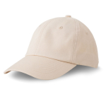 Boné de basebol estilo dad hat de 6 painéis em algodão 250 g/m2 cor bege