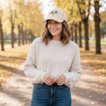 Boné de basebol estilo dad hat de 6 painéis em algodão 250 g/m2