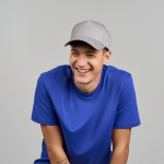 Boné de basebol estruturado de 5 painéis com fecho de velcro