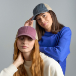 Boné trucker de 6 painéis com rede respirável e fecho de velcro