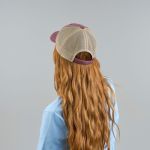 Boné trucker de 6 painéis com rede respirável e fecho de velcro