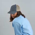 Boné trucker de 6 painéis com rede respirável e fecho de velcro