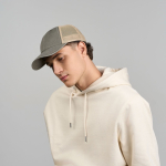 Boné trucker de 6 painéis com rede respirável e fecho de velcro