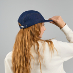 Boné estilo camper de 5 painéis não estruturado com pala plana