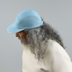 Boné estilo camper de 5 painéis não estruturado com pala plana