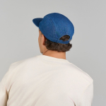 Boné estilo camper de 5 painéis não estruturado com pala plana