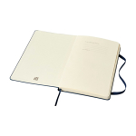 Caderno grande com fecho elástico Moleskine, páginas pautadas cor azul segunda vista