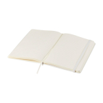 Caderno grande com fecho elástico Moleskine, páginas pautadas cor branco terceira vista