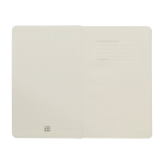 Caderno grande com fecho elástico Moleskine, páginas pautadas cor branco