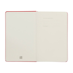 Caderno grande com fecho elástico Moleskine, páginas pautadas cor vermelho-escuro