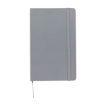 Caderno grande com fecho elástico Moleskine, páginas pautadas cor azul acinzentado segunda vista frontal