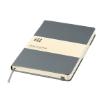 Caderno grande com fecho elástico Moleskine, páginas pautadas cor azul acinzentado