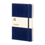 Caderno grande com fecho elástico Moleskine, páginas pautadas cor azul ultramarino