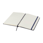 Caderno grande com fecho elástico Moleskine, páginas pautadas cor azul ultramarino segunda vista