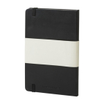 Caderno Moleskine Classic de capa dura médio, folhas pautadas cor preto terceira vista traseira