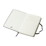 Caderno Moleskine Classic de capa dura médio, folhas pautadas cor preto segunda vista