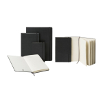 Caderno Moleskine Classic de capa dura médio, folhas pautadas cor preto segunda vista várias cores