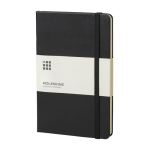 Caderno de bolso com capa dura Moleskine Classic com páginas pautadas cor preto terceira vista