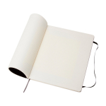 Caderno Moleskine Classic capa mole e fecho elástico, páginas pautadas cor preto quinta vista