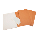 Caderno Moleskine Cahier, capa de cartão, bolso interior, pautado cor castanho terceira vista