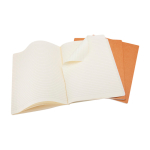 Caderno Moleskine Cahier, capa de cartão, bolso interior, pautado cor castanho quarta vista