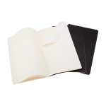 Caderno Moleskine Cahier, capa de cartão, bolso interior, pautado cor preto quarta vista