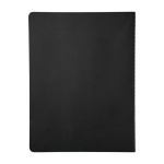 Caderno Moleskine Cahier Journal, cantos arredondados, páginas pautadas cor preto segunda vista traseira