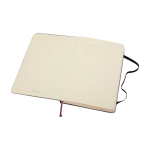 Caderno Moleskine Classic com aviso ''em caso de perda'' e folhas lisas cor preto quinta vista