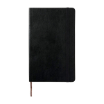Caderno Moleskine Classic com capa mole e flexível, folhas lisas cor preto segunda vista frontal