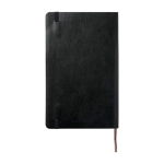 Caderno Moleskine Classic com capa mole e flexível, folhas lisas cor preto segunda vista traseira