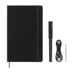 Conjunto de escrita Moleskine Smart que passa do papel para o ecrã cor preto