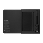 Conjunto de escrita Moleskine Smart que passa do papel para o ecrã cor preto terceira vista frontal