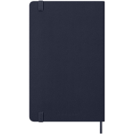 Agenda de papel com aspeto de pele, vista diária e capa dura Moleskine segunda vista traseira