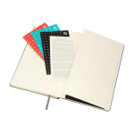 Agenda semanal 12 meses em papel efeito couro com capa dura Moleskine cor preto