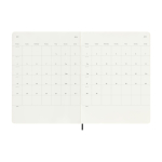 Agenda semanal grande em papel cor de couro com capa mole Moleskine cor preto terceira vista