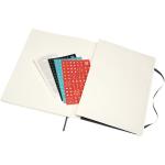 Agenda semanal grande em papel cor de couro com capa mole Moleskine cor preto